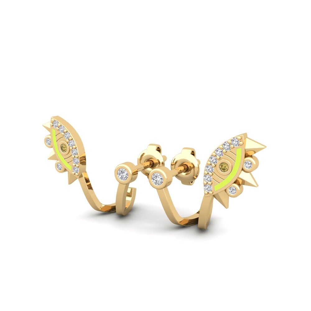 Diamante Giallo Orecchino da donna Raarf