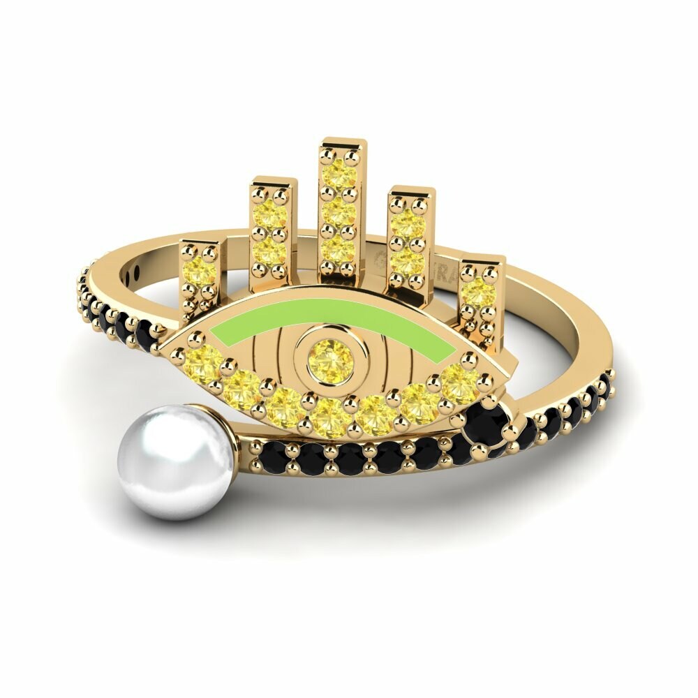 Saphir Jaune Bague Ragyog