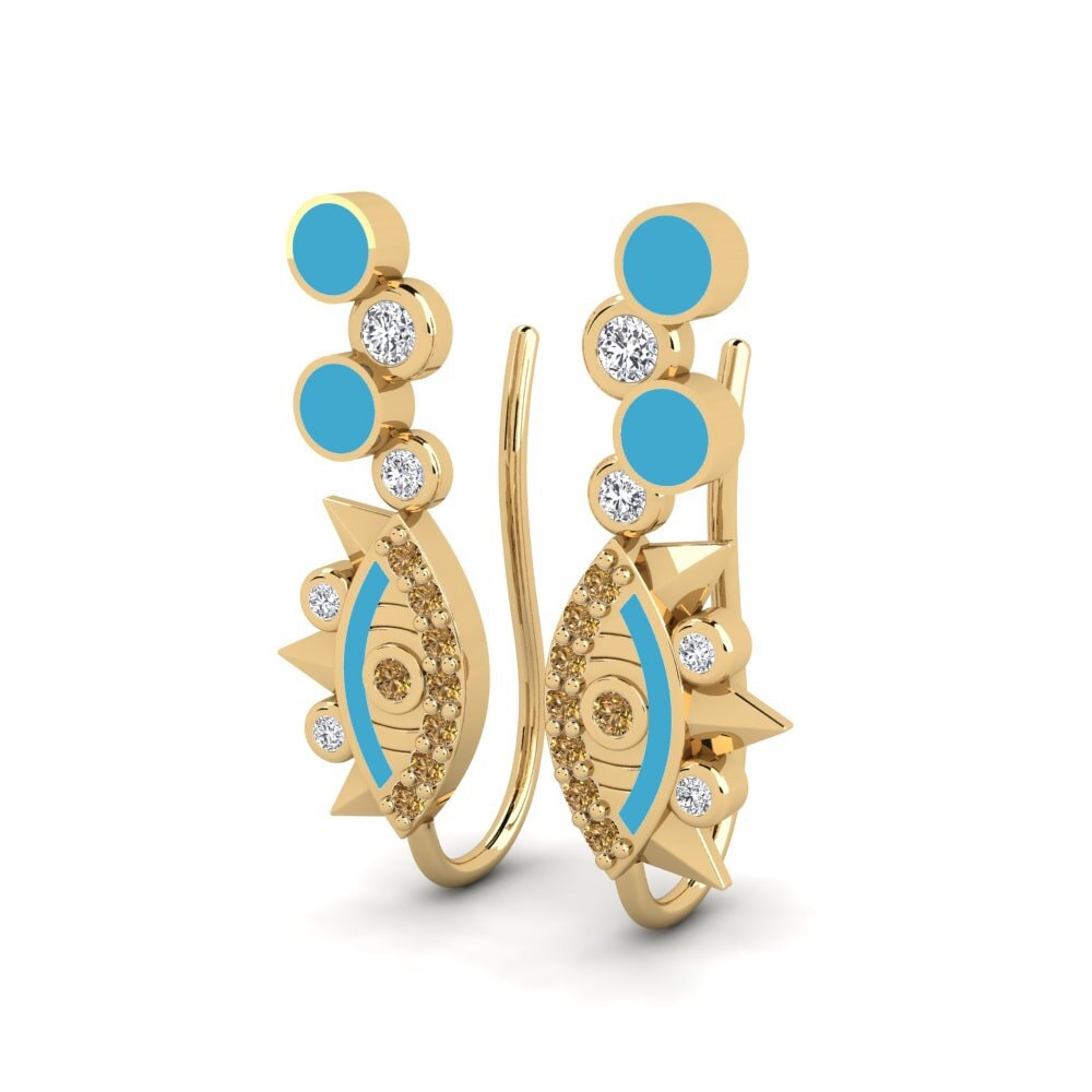 Brown Diamond Women's Earring Rarba