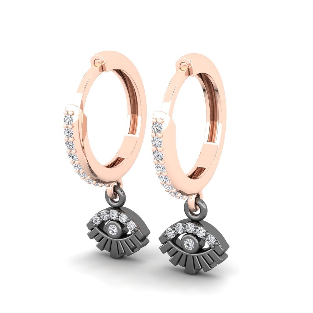 14k Rose Gold Women's Earring Rigardi