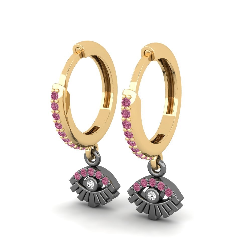 Granate Rhodolite Pendiente de mujer Rigardi