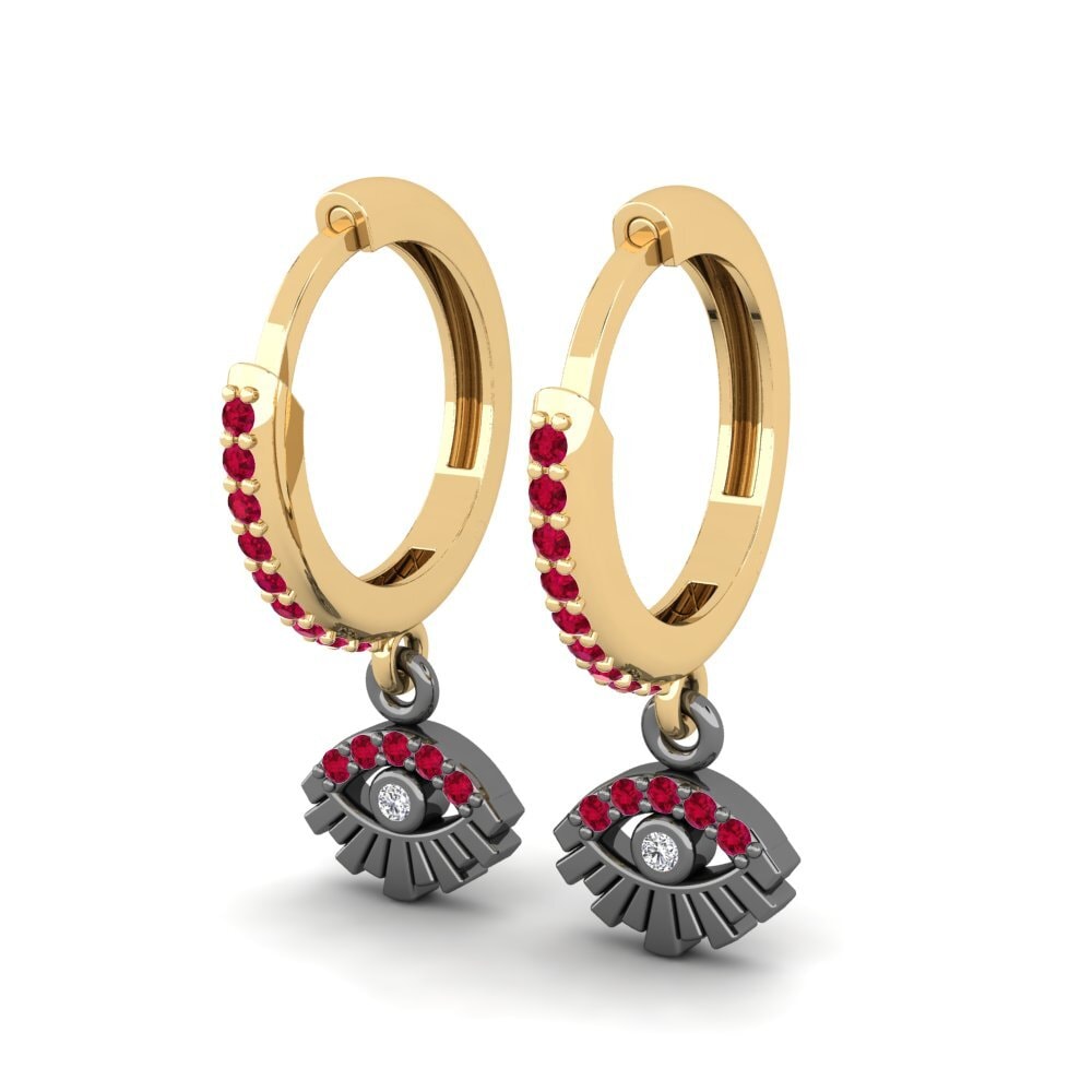 Rubis Boucle d'oreille femme Rigardi