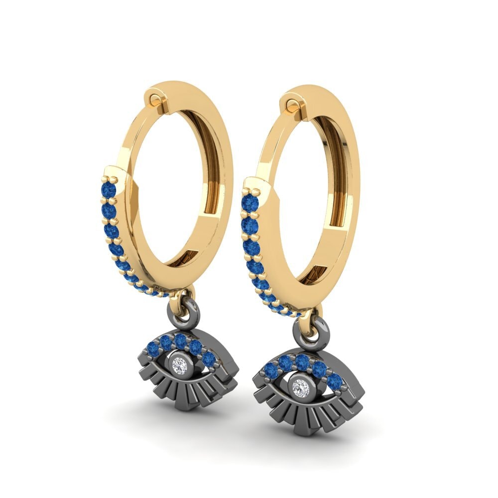 Dark Blue Zirconia Women's Earring Rigardi