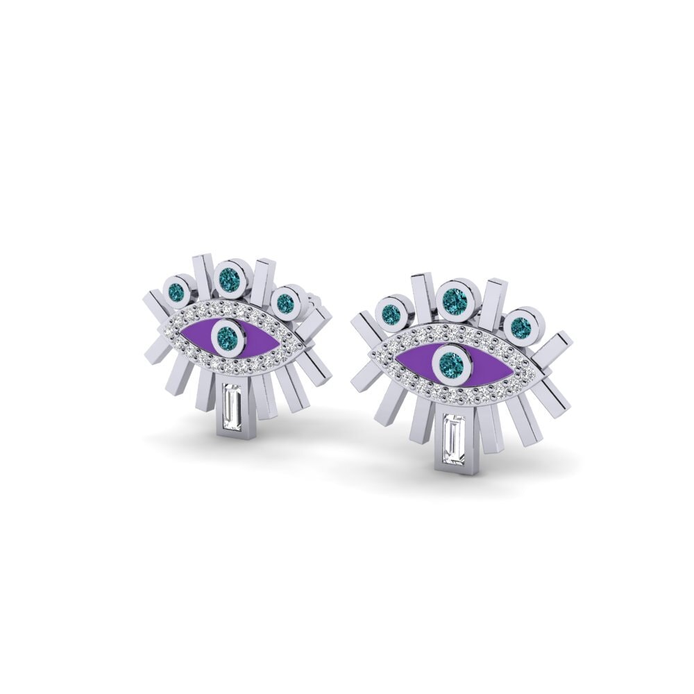 Diamante Azul Pendiente de mujer Sandras