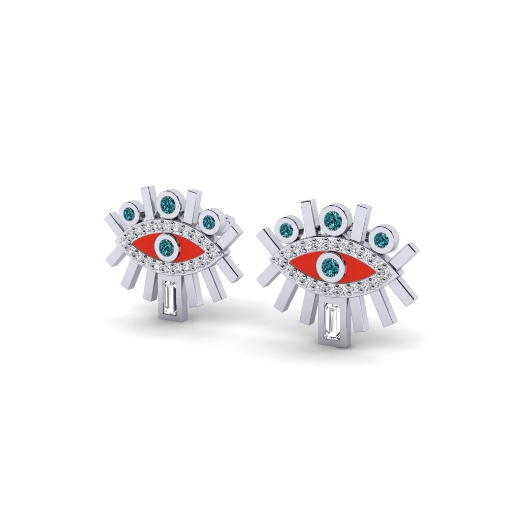 Diamante Azul Pendiente de mujer Sandras