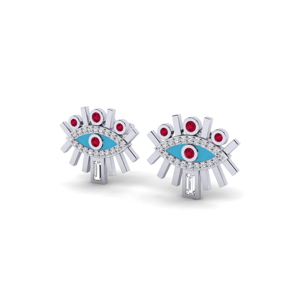 Rubis Boucle d'oreille femme Sandras