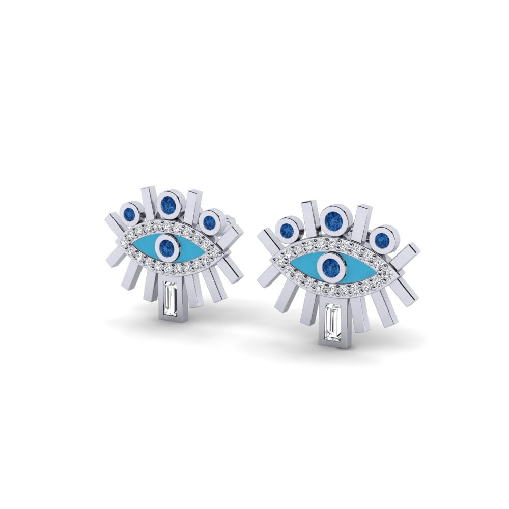 Dark Blue Zirconia Women's Earring Sandras