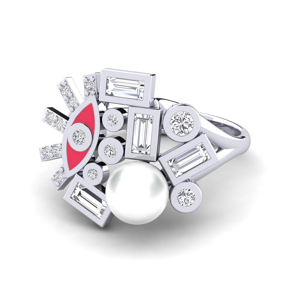 14ct White Gold Ring Sardes