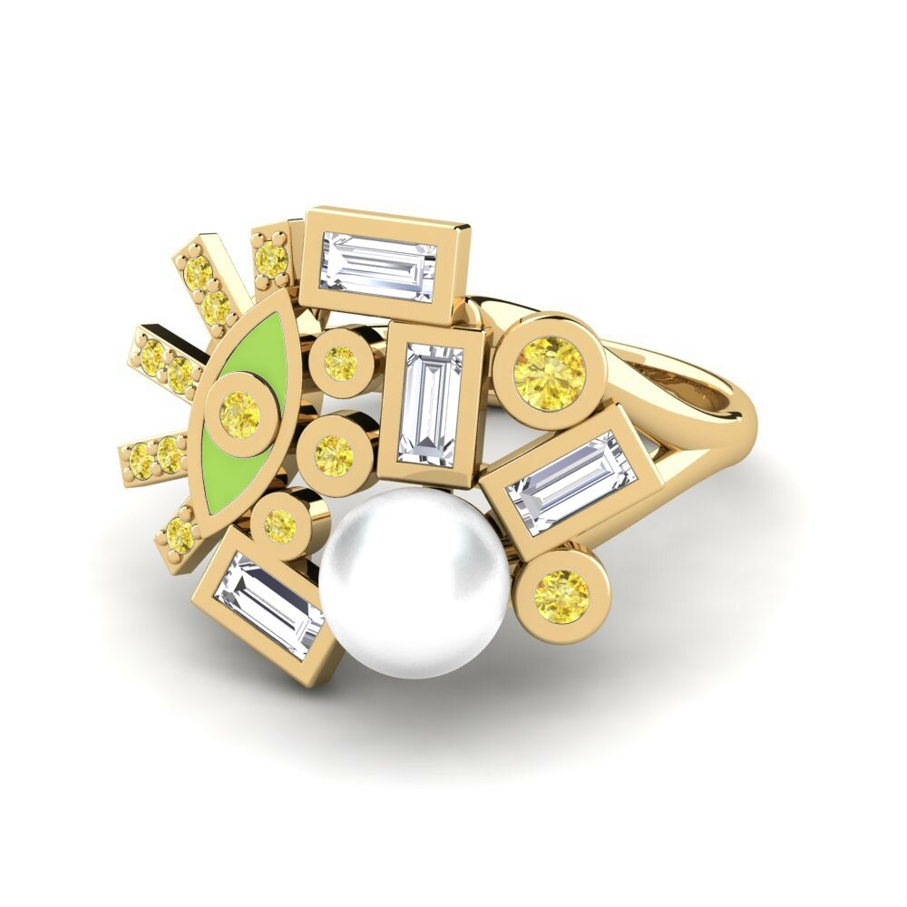 Saphir Jaune Bague Sardes
