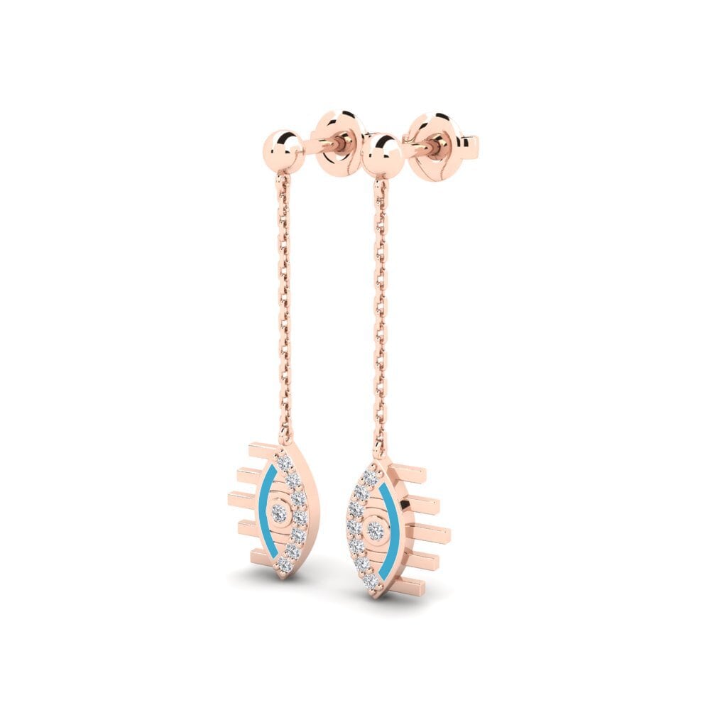 14k Oro Rosa Pendiente de mujer Scudu