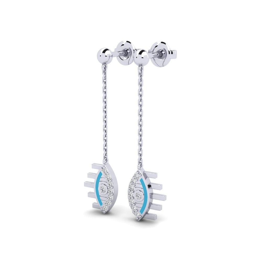 950 Palladium Damen ohrring Scudu