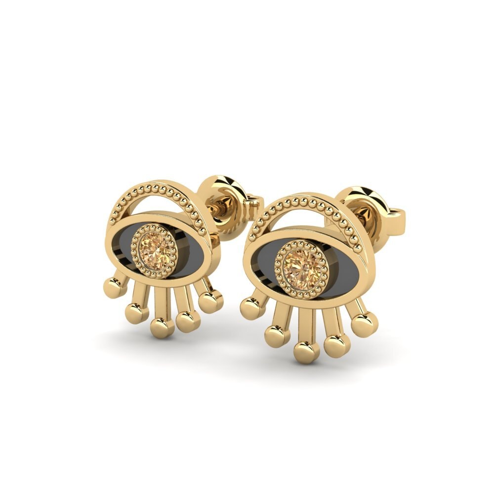 Brown Diamond Women's Earring Sinistra