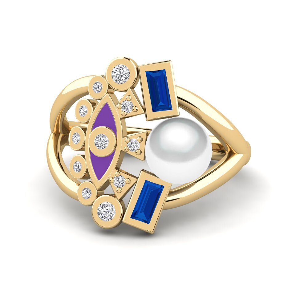 Circonita Azul Oscuro Anillo Tripolissasv