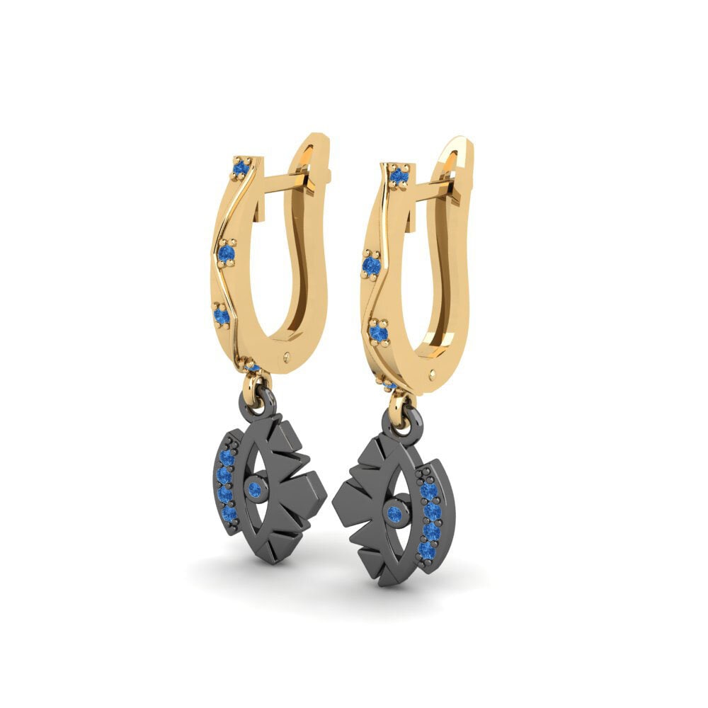 Dark Blue Zirconia Women's Earring Trodde
