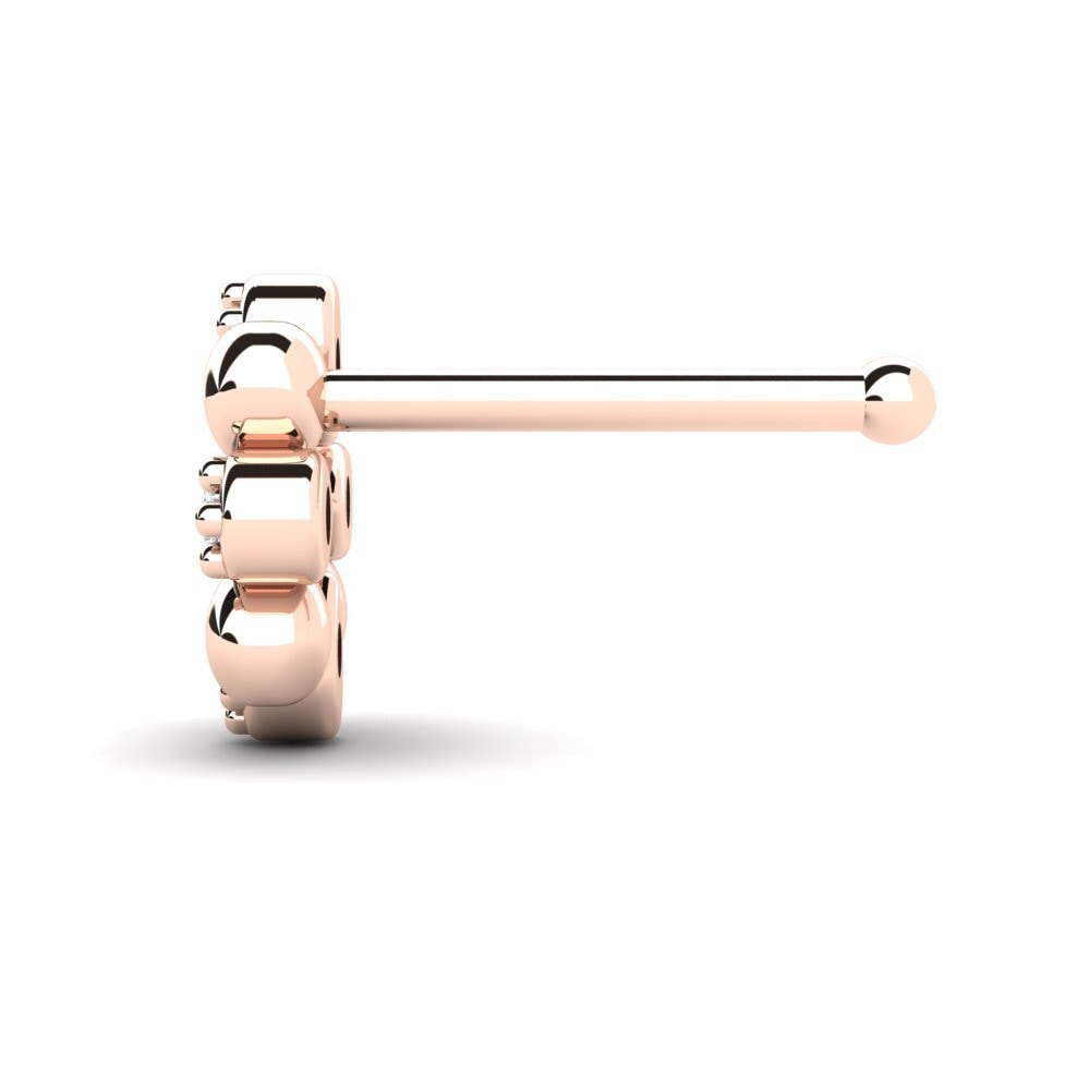 Obtenez GLAMIRA Piercing Nez Anind en Or Rose9k Diamant 0.024 Carats ...