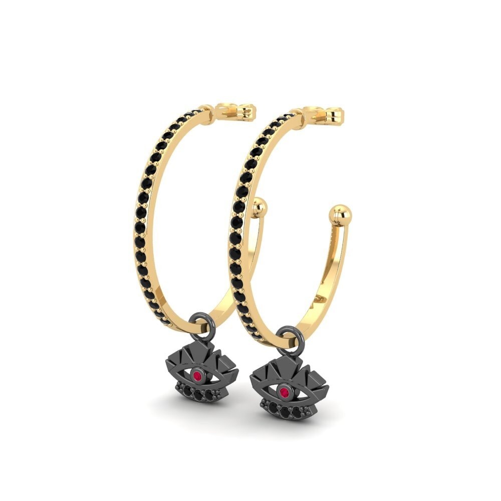 Rubis Boucle d'oreille femme Abitare