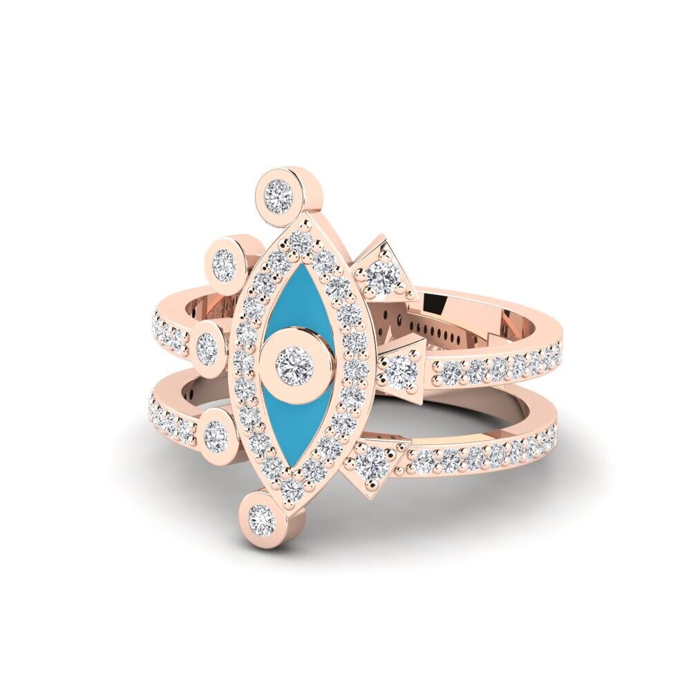 18ct Rose Gold Ring Akroenos