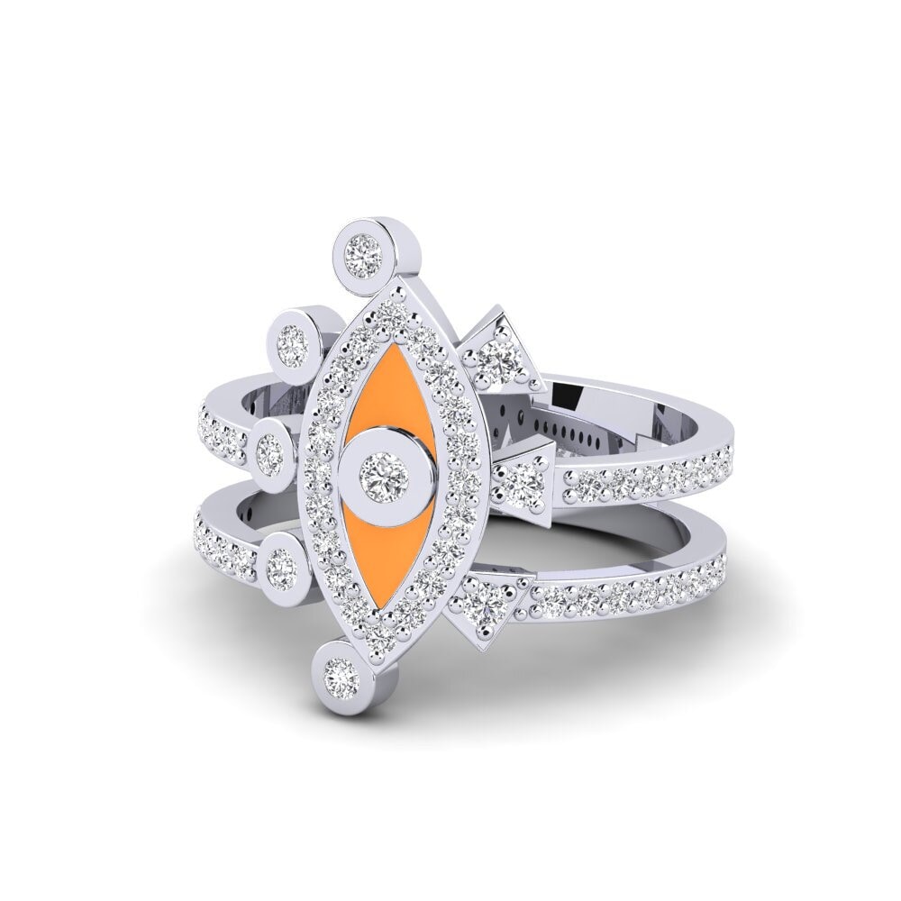 14ct White Gold Ring Akroenos