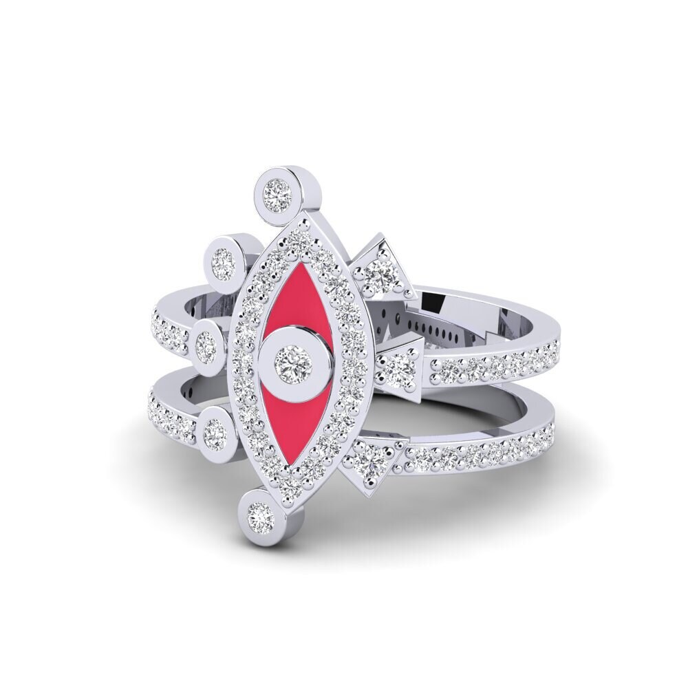 14ct White Gold Ring Akroenos