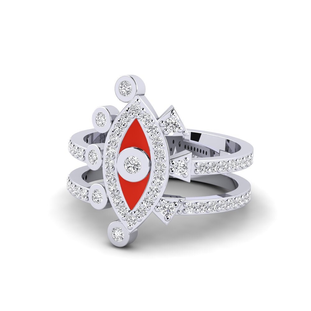 Weißgold 375 Ring Akroenos