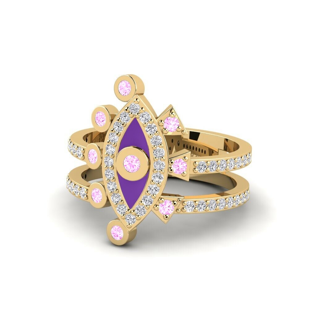 Saphir Rose Bague Akroenos