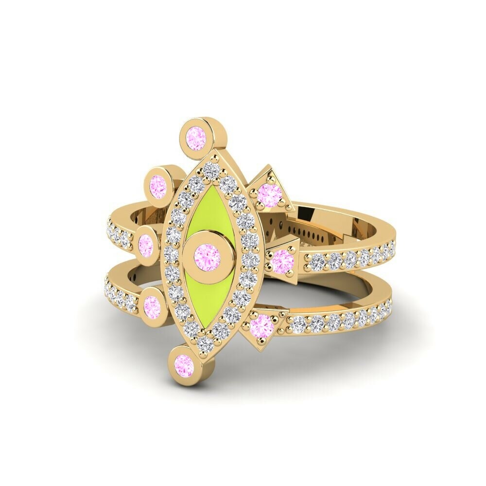 Saphir Rose Bague Akroenos