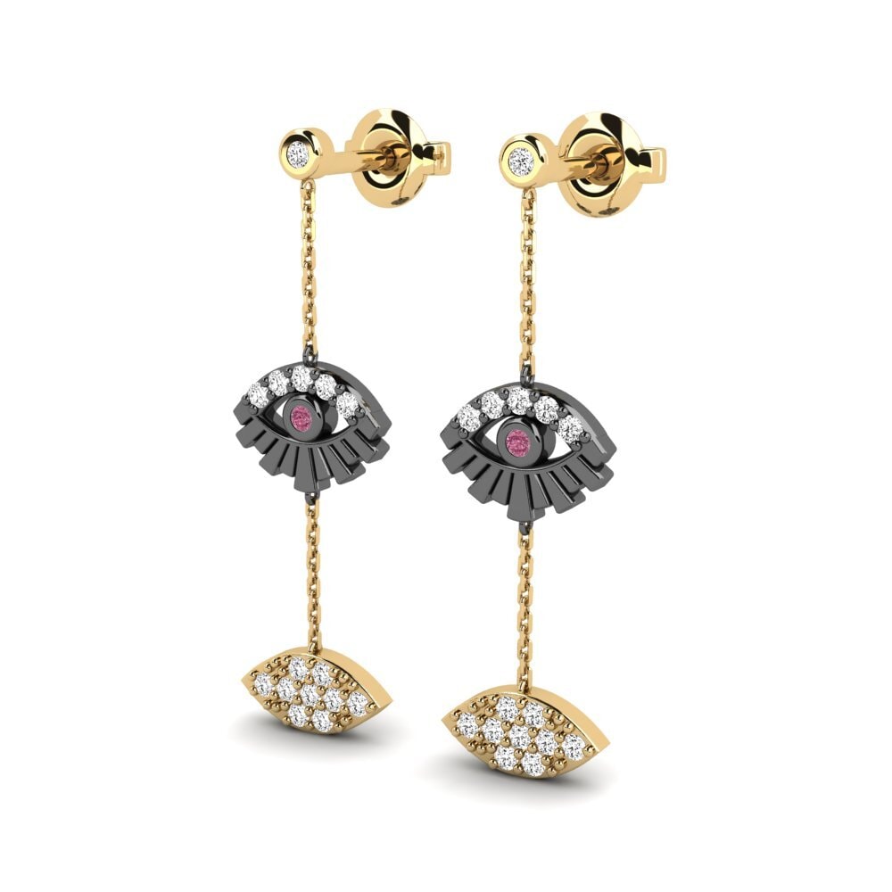 Granate Rhodolite Pendiente de mujer Aokas - A