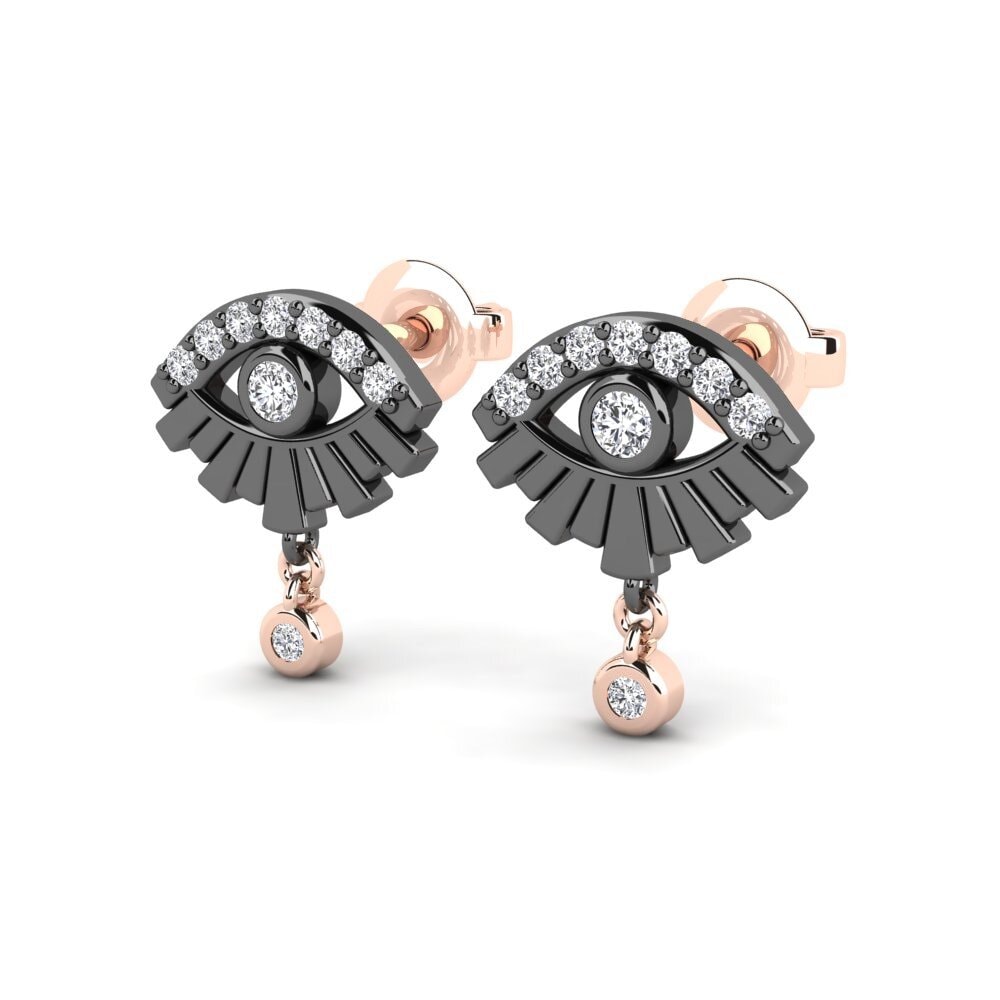 14ct Rose Gold Women's Earring Aokas - B