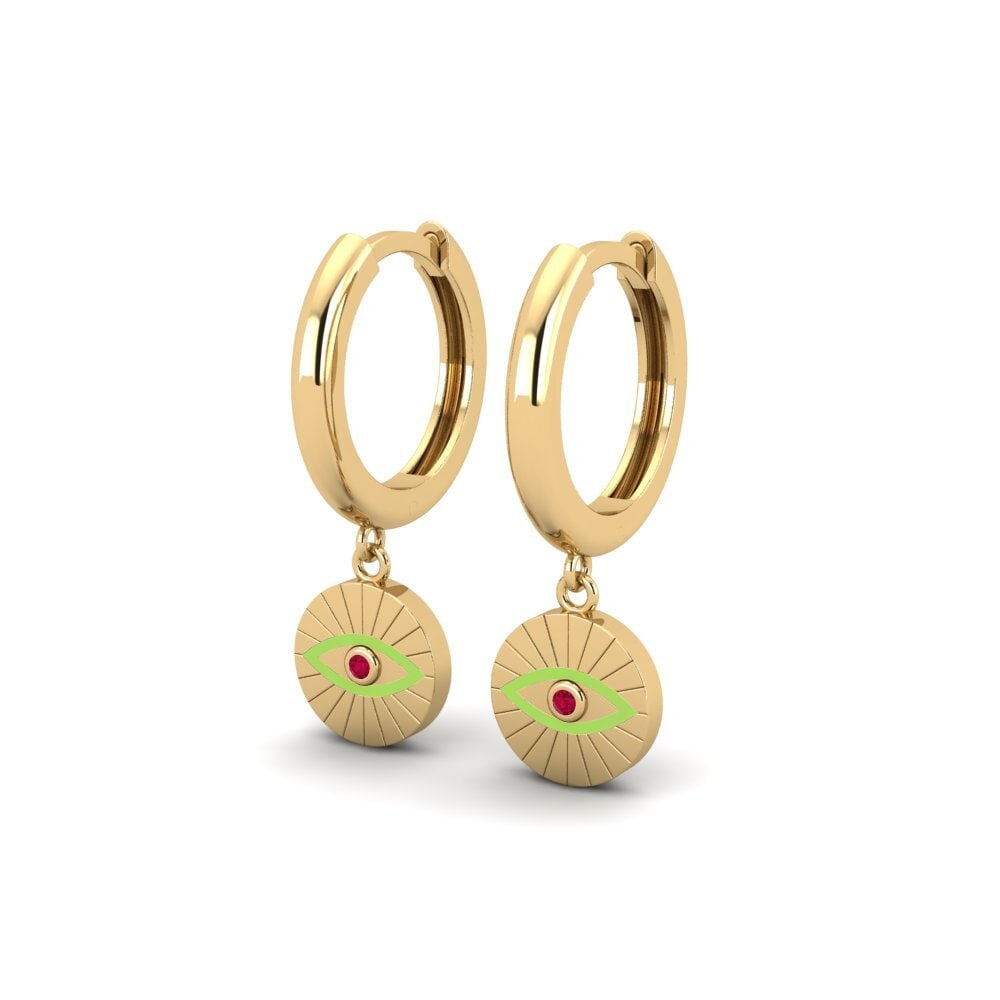 Rubis Boucle d'oreille femme Apata