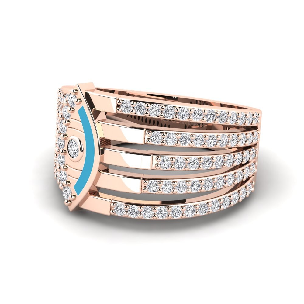 18ct Rose Gold Ring Bersinar