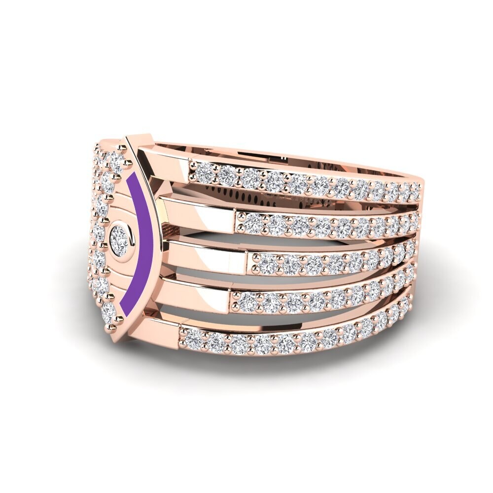 9ct Rose Gold Ring Bersinar