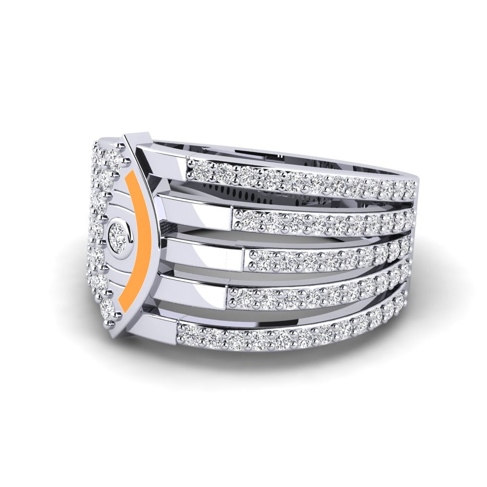 14ct White Gold Ring Bersinar