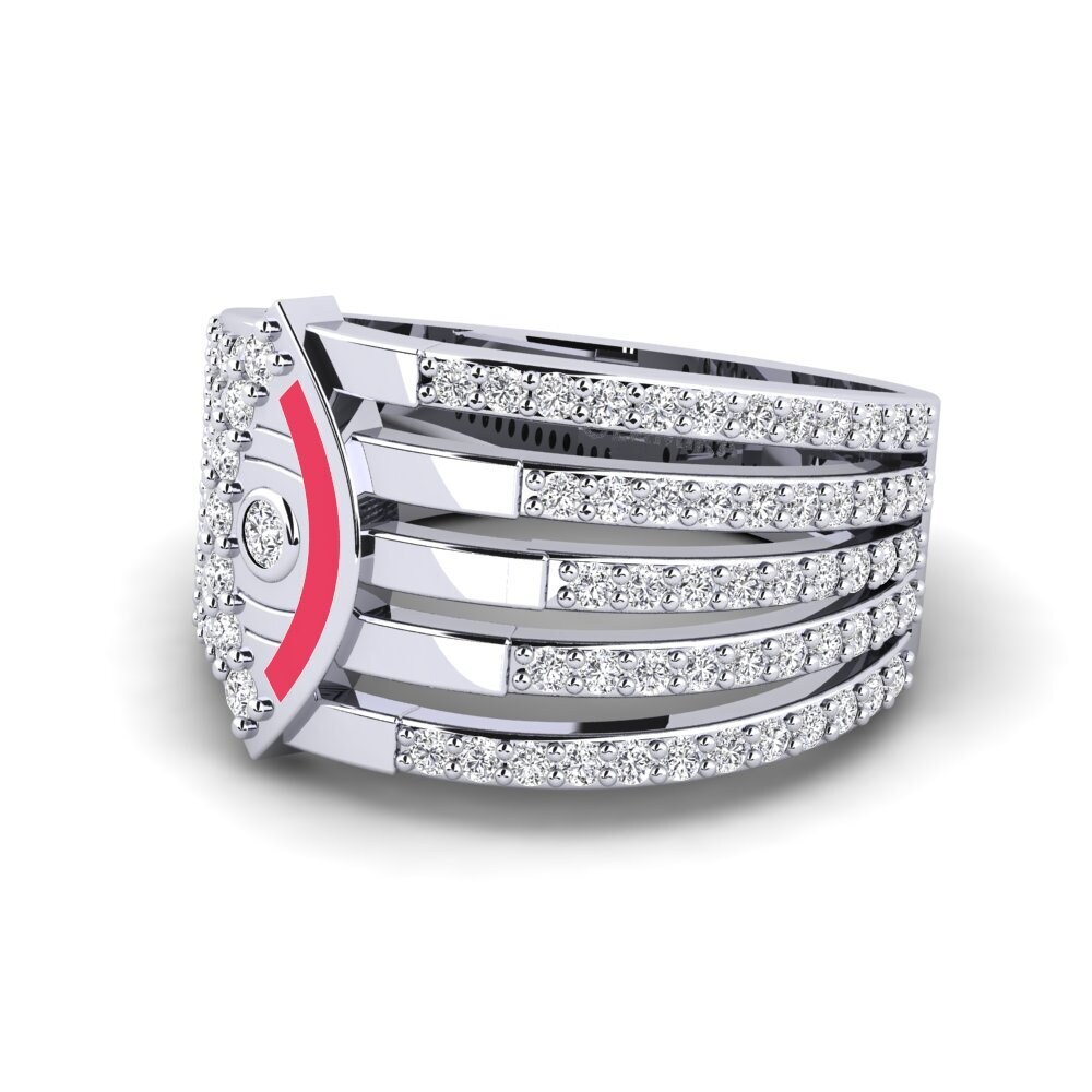 14ct White Gold Ring Bersinar