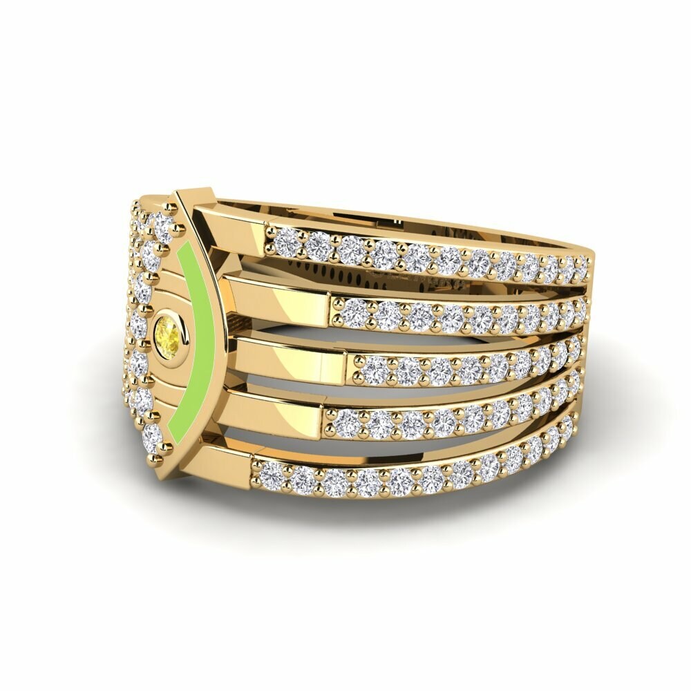 Saphir Jaune Bague Bersinar