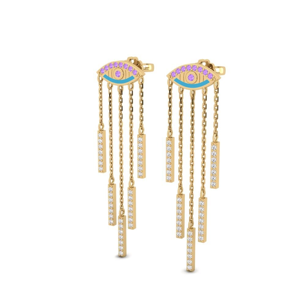 Améthyste Boucle d'oreille femme Blask