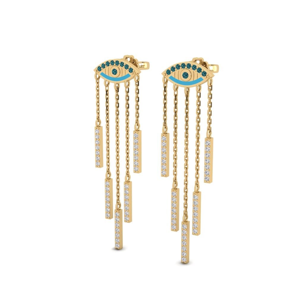 Diamante Azul Pendiente de mujer Blask