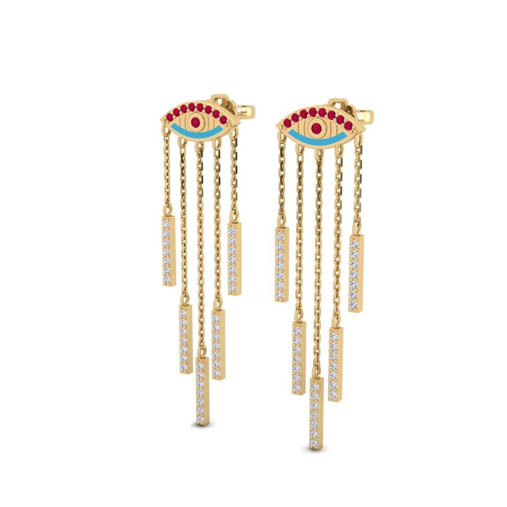 Rubis Boucle d'oreille femme Blask