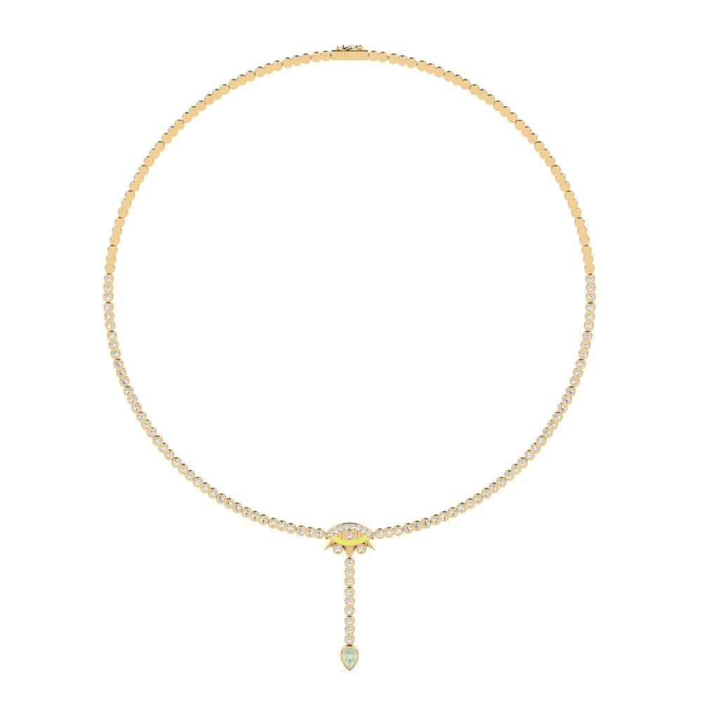 Green Amethyst Collier Brilhar