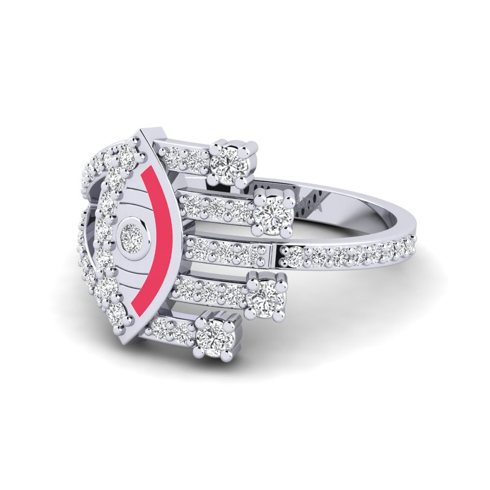 14ct White Gold Ring Briller