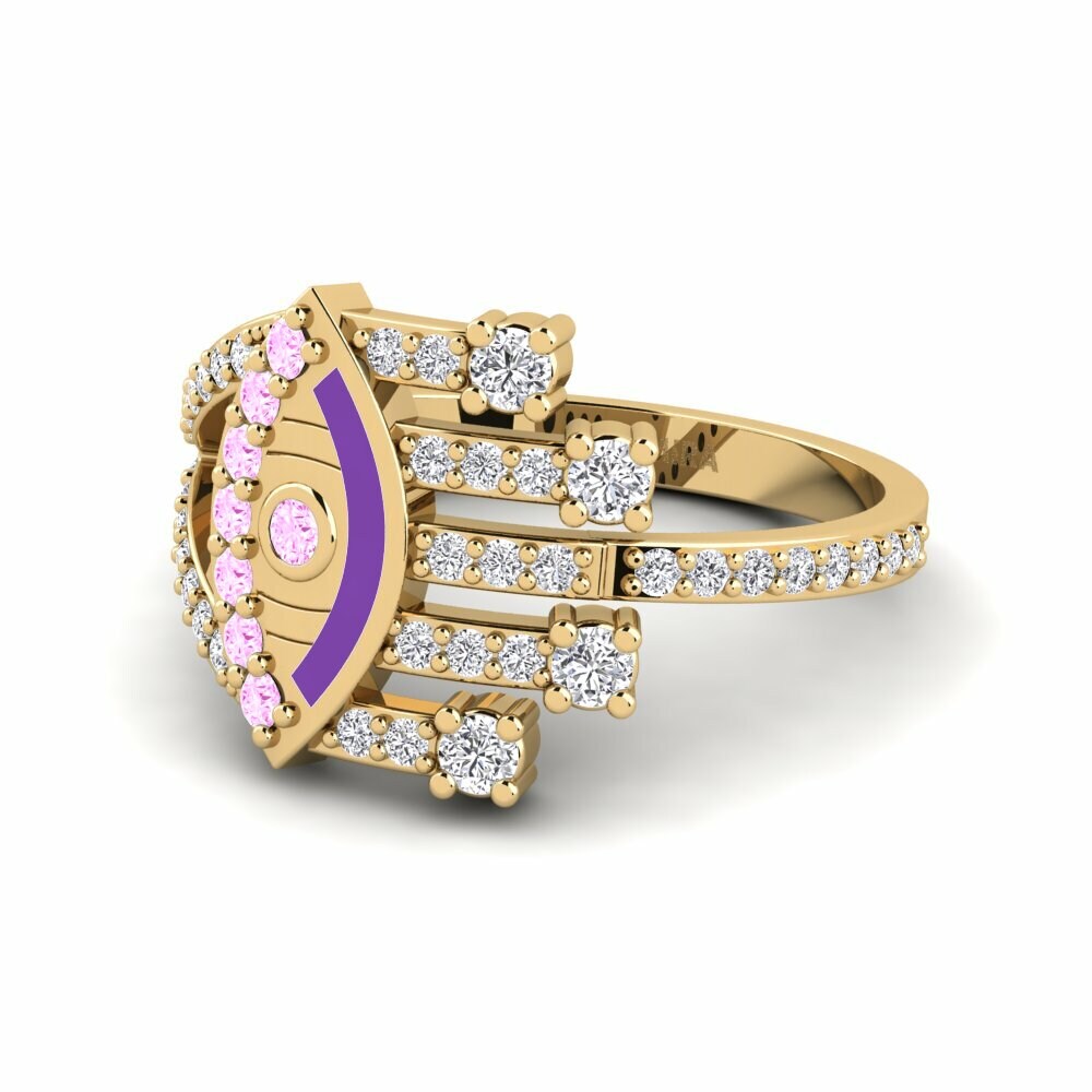 Saphir Rose Bague Briller