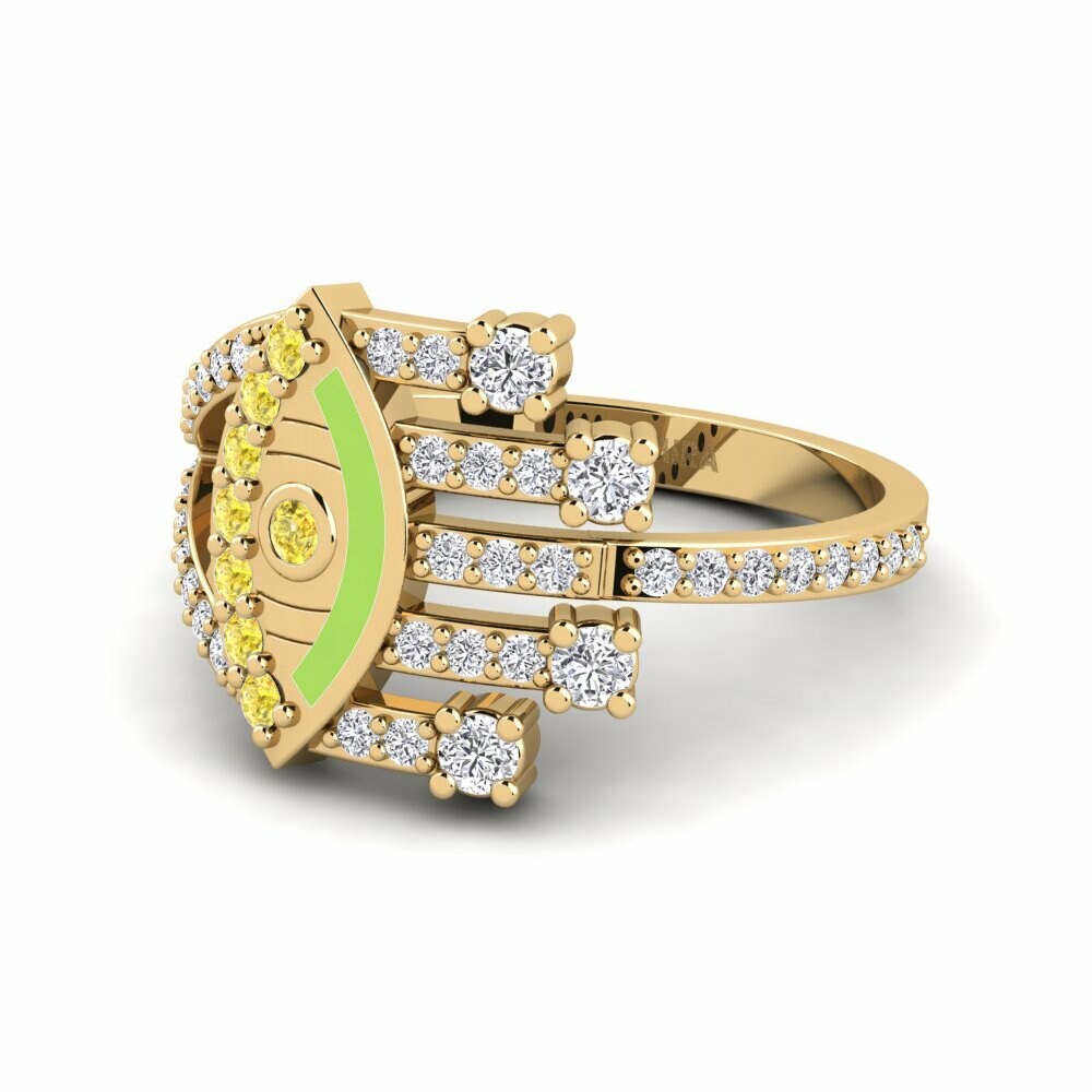 Saphir Jaune Bague Briller