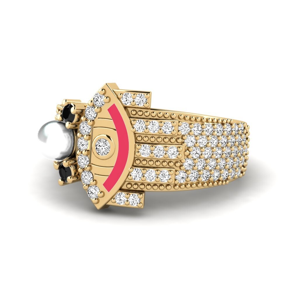 Schwarzer Onyx Ring Brillo