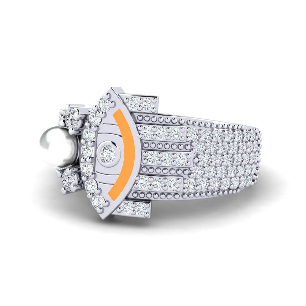 14ct White Gold Ring Brillo