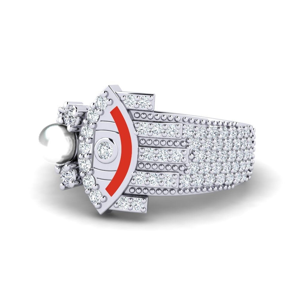 Weißgold 375 Ring Brillo