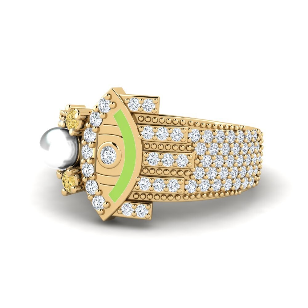 Yellow Diamond Ring Brillo