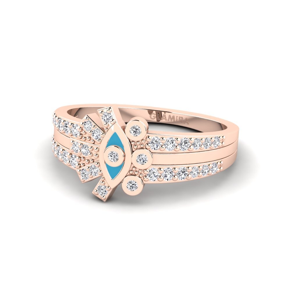 18ct Rose Gold Ring Ceramus