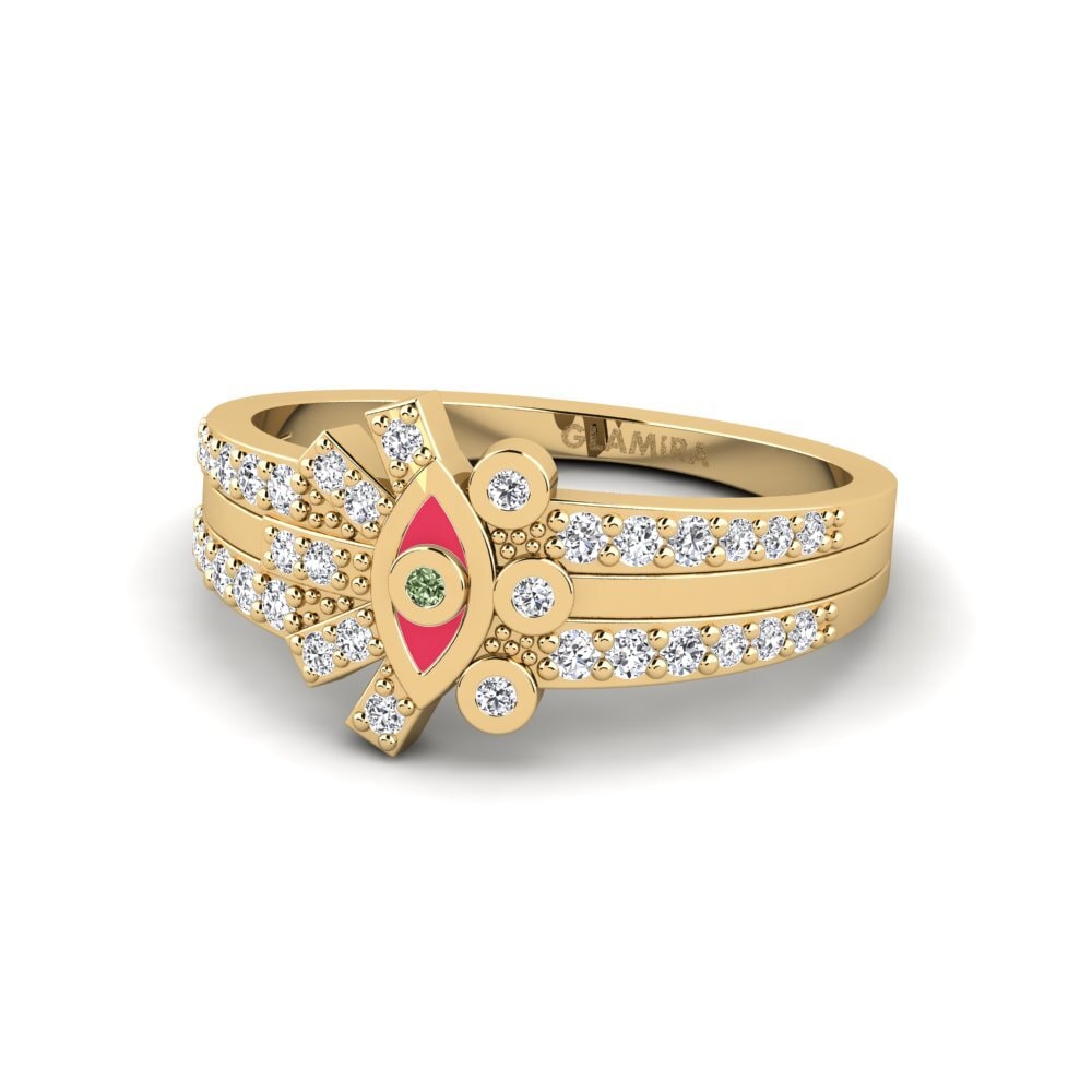 Diamante Verde Anel Ceramus