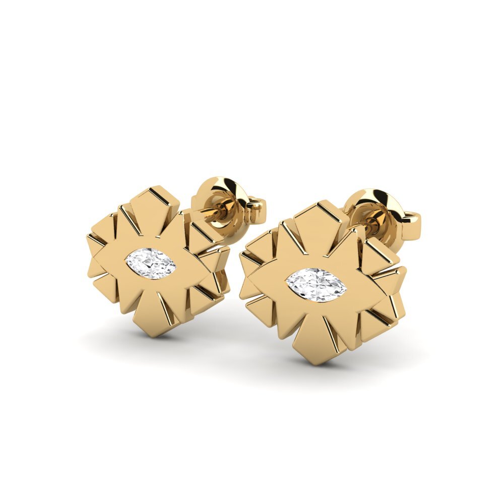 Saphir Blanc Boucle d'oreille femme Cothrom - A