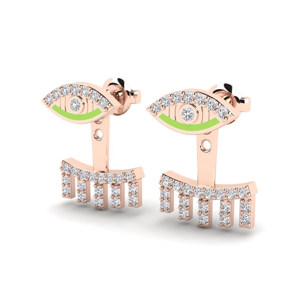 14k Rose Gold Women's Earring Degjin