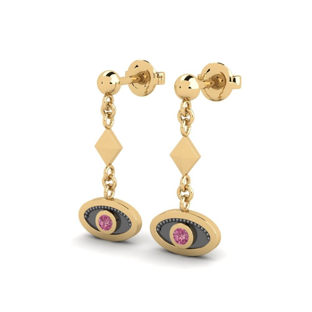 Granate Rhodolite Pendiente de mujer Emozione
